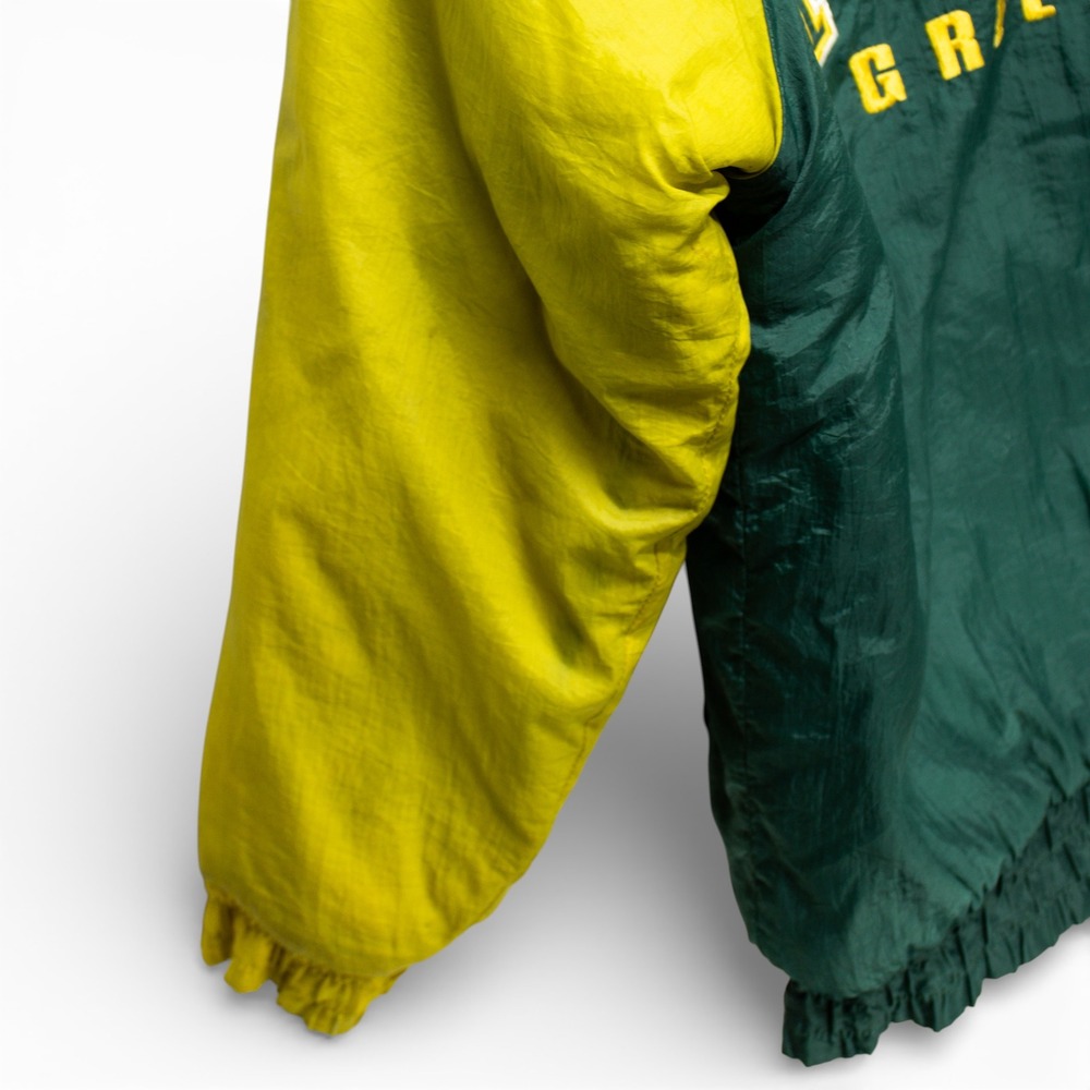 Logo 7 Green Bay Packers Jacket Mens Large Green Yellow Good Vintage 90s NFL - Picture 3 of 10